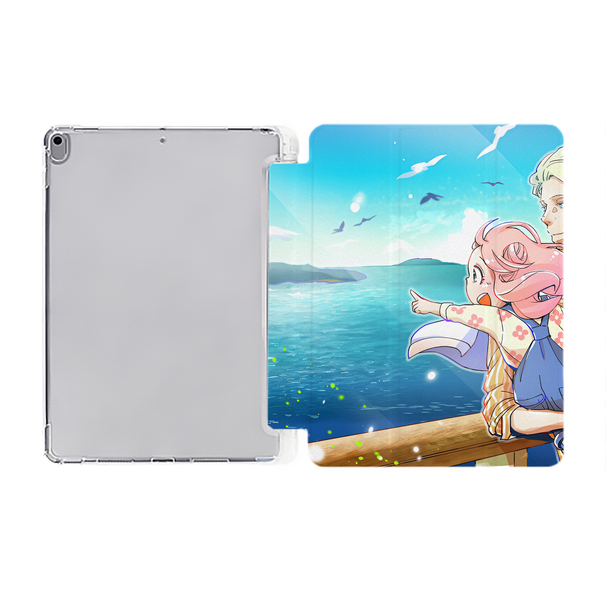 （画像用） SPY×FAMILY间谍家家酒 IPad ケース ペン収納付き 三つ折りスタンド PUレザー×シリコン 対応機種9.5/10.5/10.9インチ